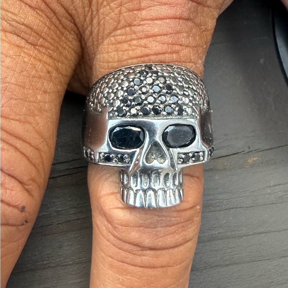 Stainless Steel Biker Skull Ring